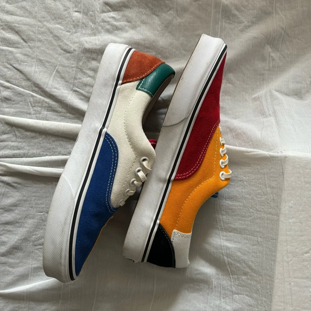 VANS Era Patchwork Shoes W8.5/M7 Multicolor Skateboard Sneakers Excellent - Picture 8 of 10